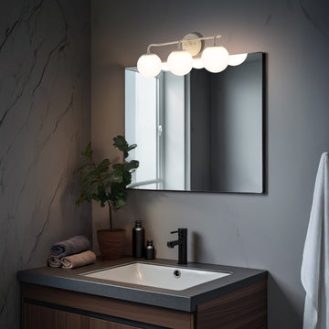 Louis Parisian Globe Metal/Frosted Glass Modern Contemporary LED Vanity